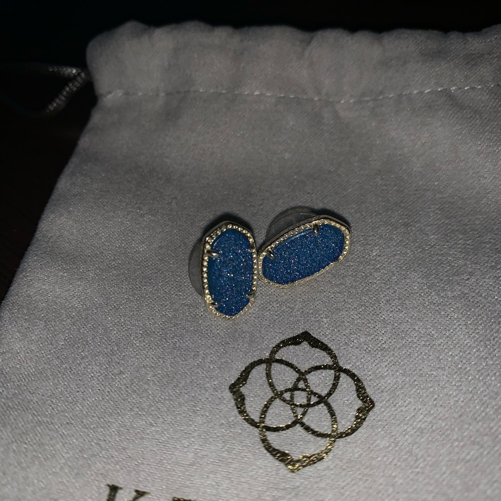 Kendra Scott Ellie blue drusy earrings
